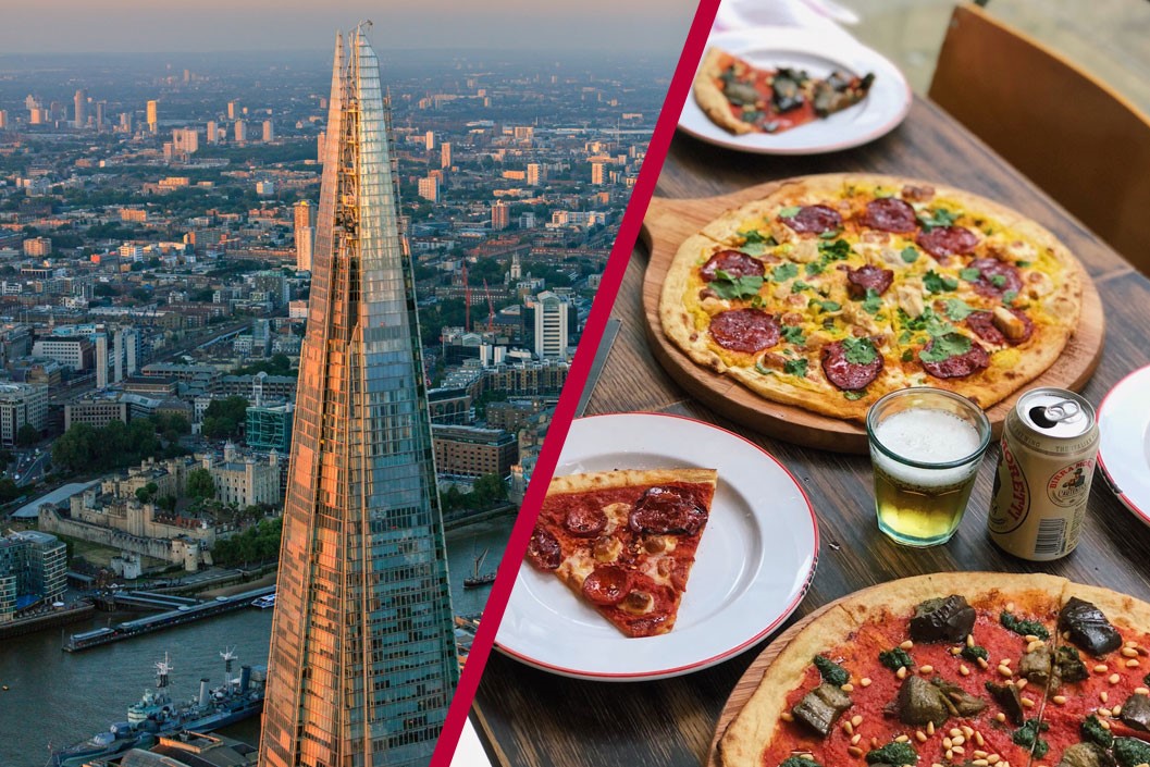 The View From The Shard With Bottomless Pizza At Gordon Ramsay S Street Pizza For Two Unique