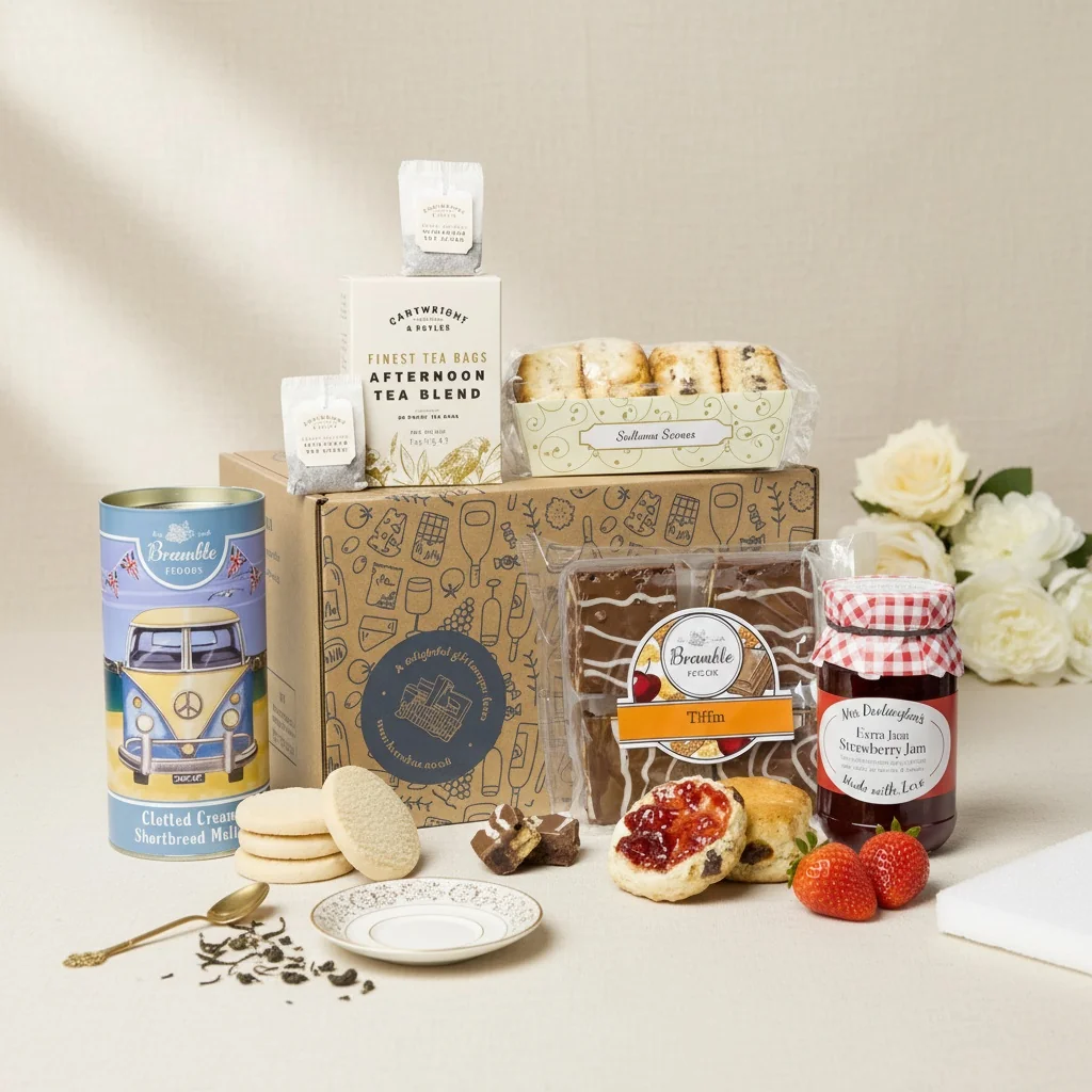 Afternoon tea hamper as a university care package