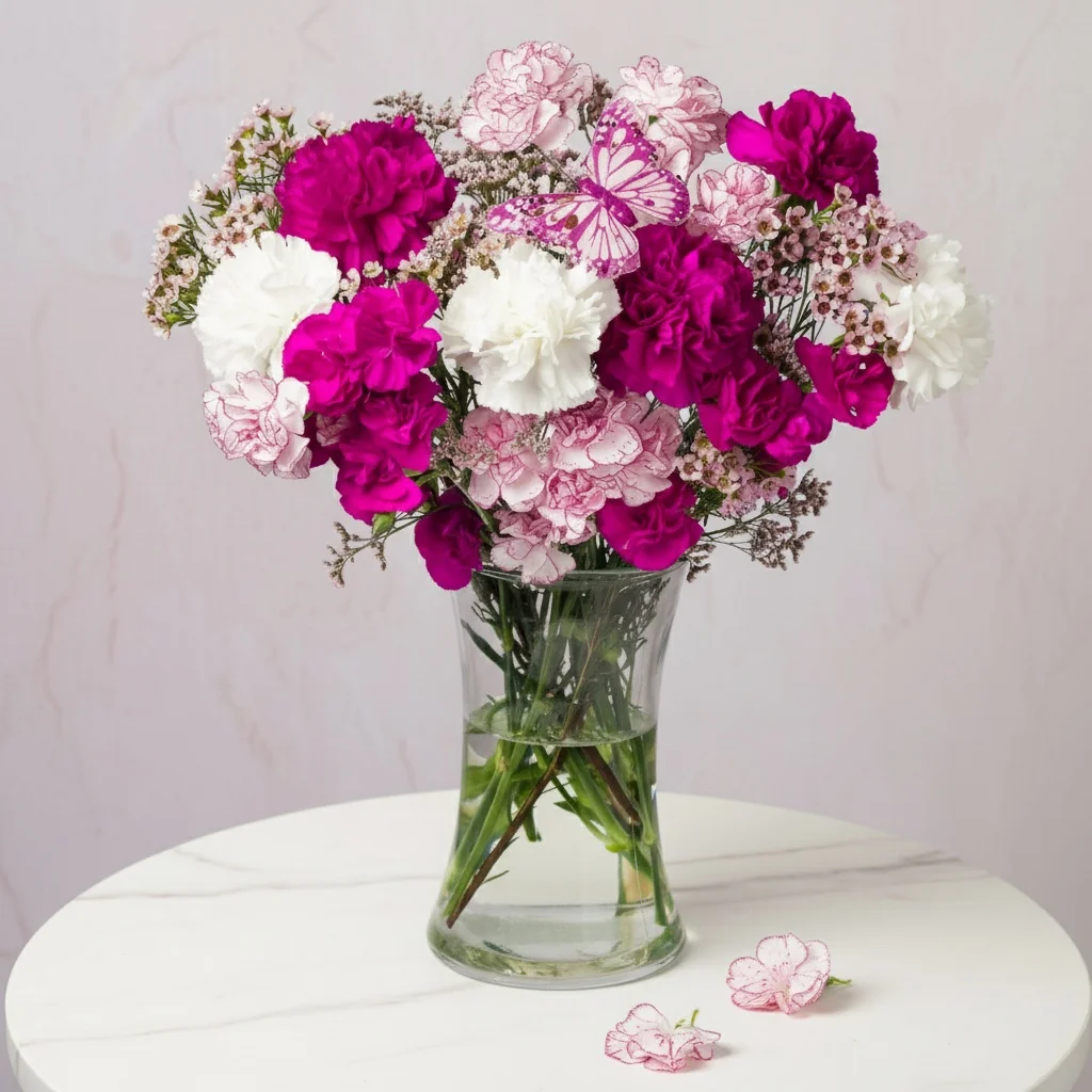 Butterfly Dreams Bouquet - Colourful mixed bouquet with butterfly pick