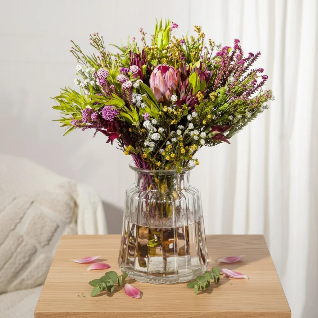 Cape Flora - Exotic protea and banksia arrangement with striking textures