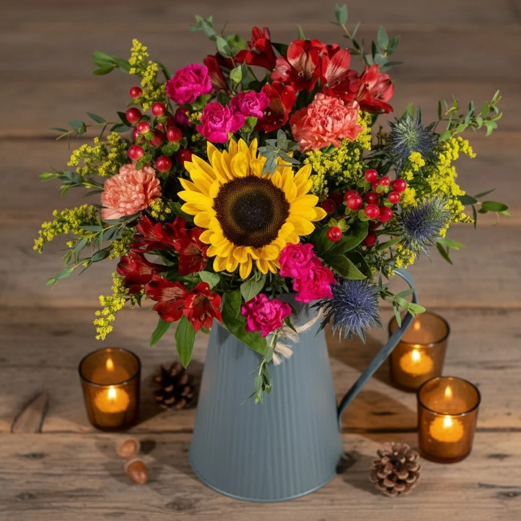 Golden Woodland - Warm golden birthday bouquet for a daughter