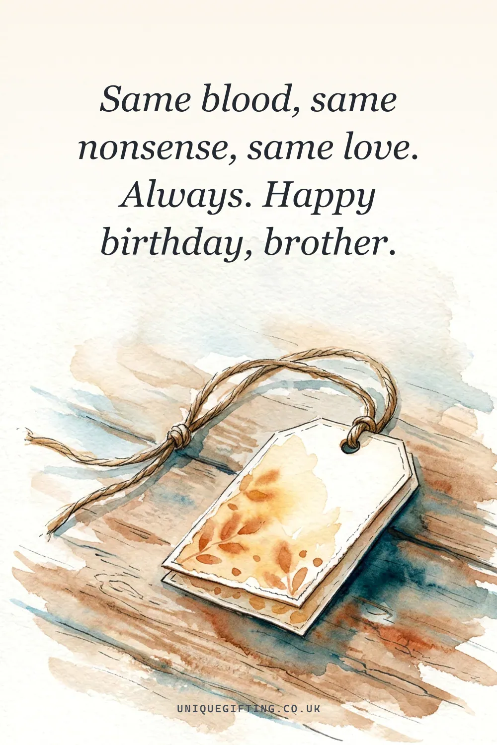Same blood, same nonsense, same love. Always. Happy birthday, brother.