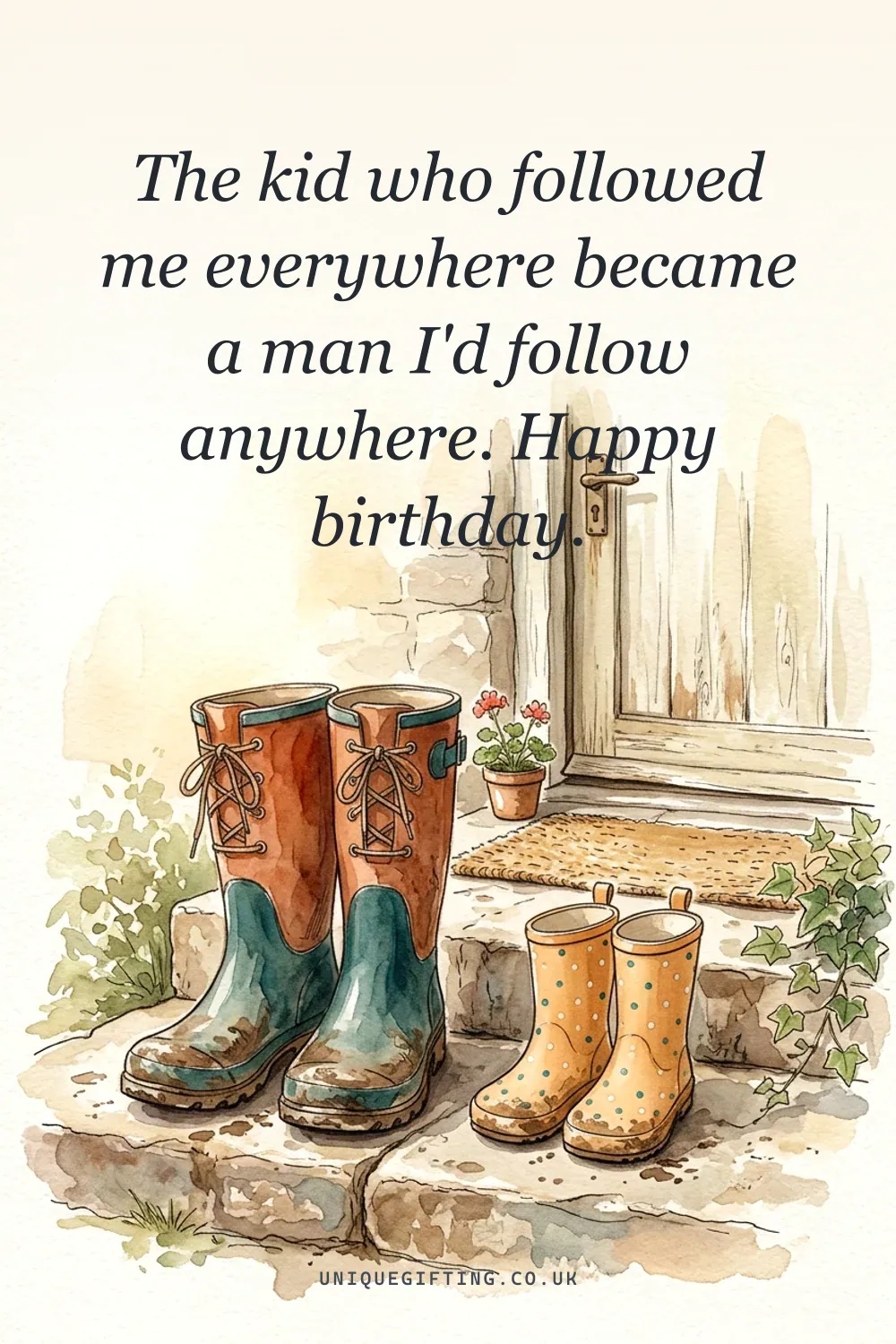 The kid who followed me everywhere became a man I'd follow anywhere. Happy birthday.