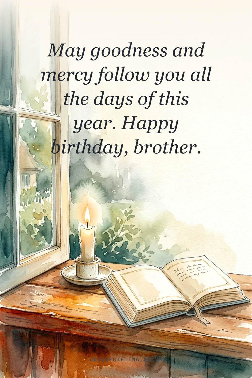 May goodness and mercy follow you all the days of this year. Happy birthday, brother.