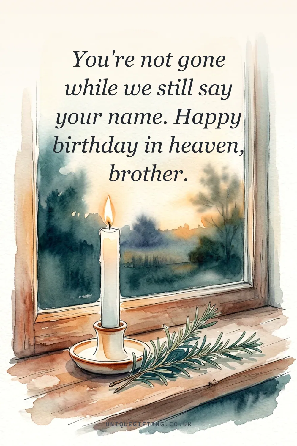 You're not gone while we still say your name. Happy birthday in heaven, brother.
