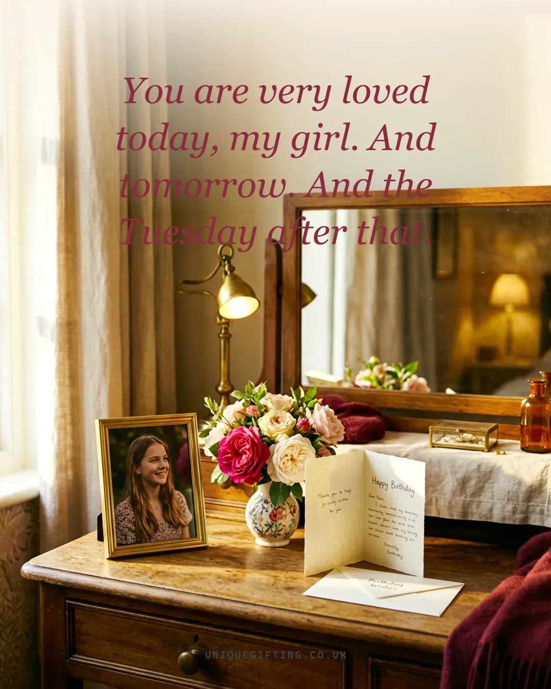 You are very loved today, my girl. And tomorrow. And the Tuesday after that.