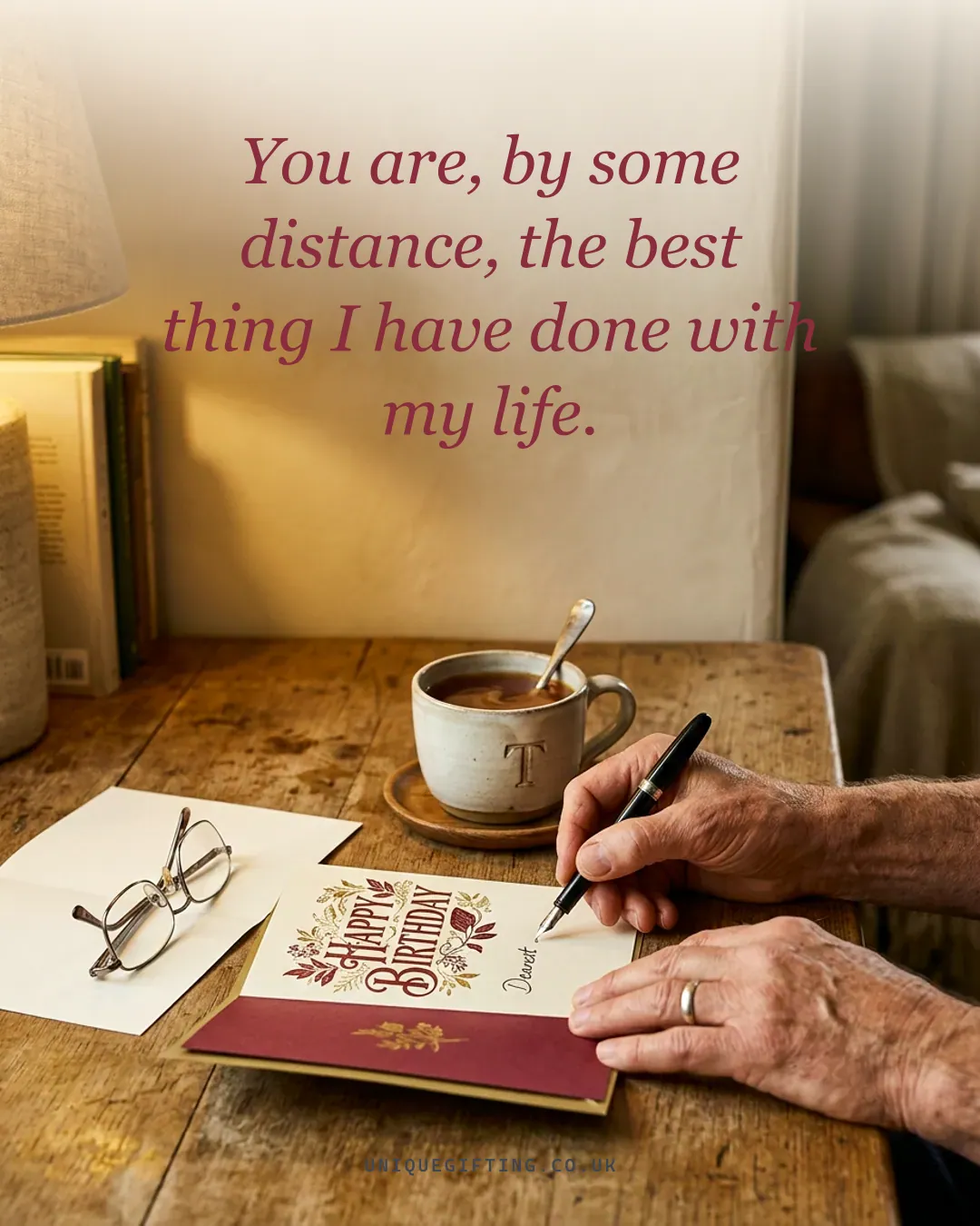 You are, by some distance, the best thing I have done with my life.