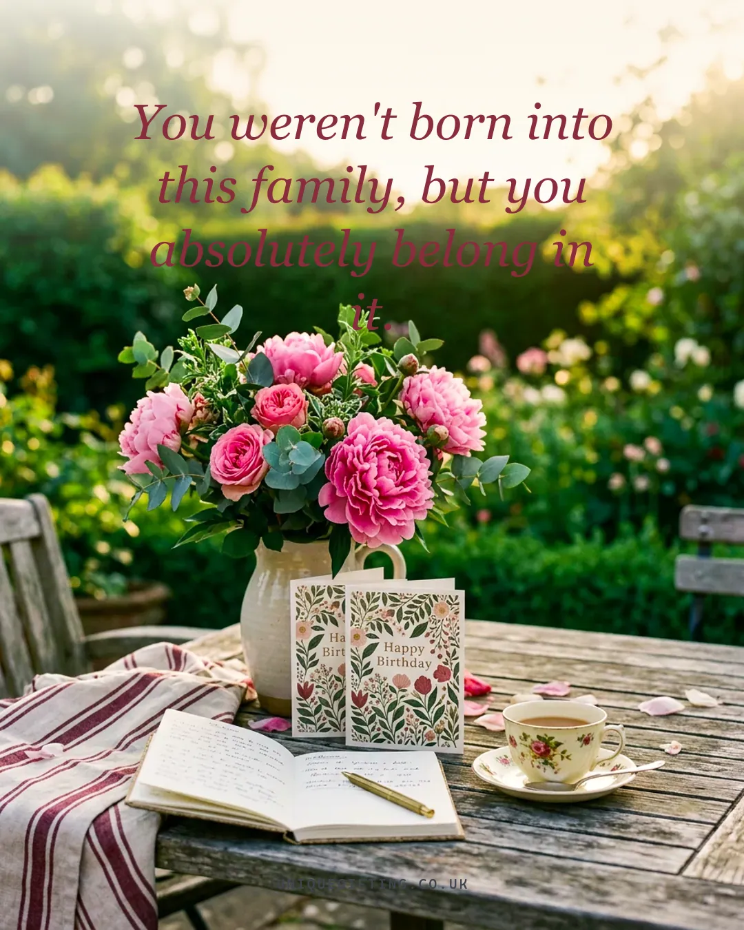 You weren't born into this family, but you absolutely belong in it.