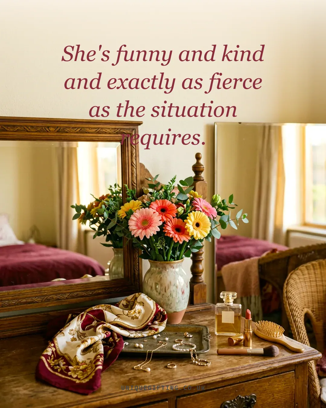She's got the kind of warmth that makes everyone in the room feel chosen.