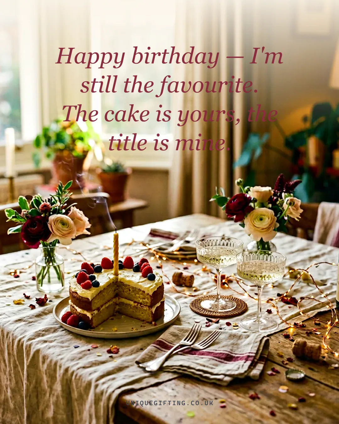 Happy birthday — I'm still the favourite. The cake is yours, the title is mine.