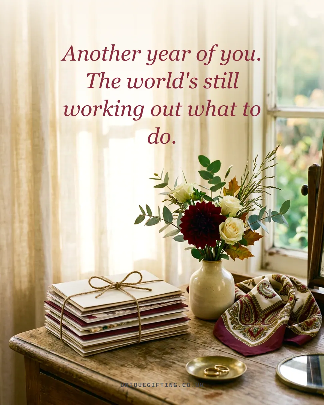 Another year of you. The world's still working out what to do.