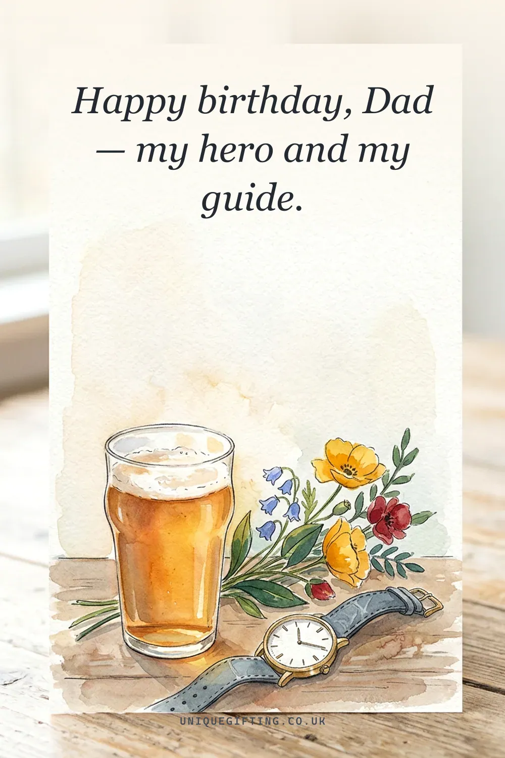 A birthday wishes quote card for 
