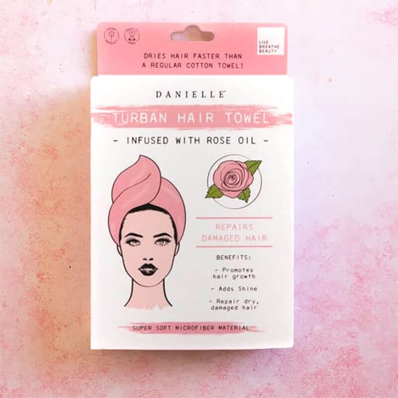 Turban Hair Towel - Infused With Rose Oil