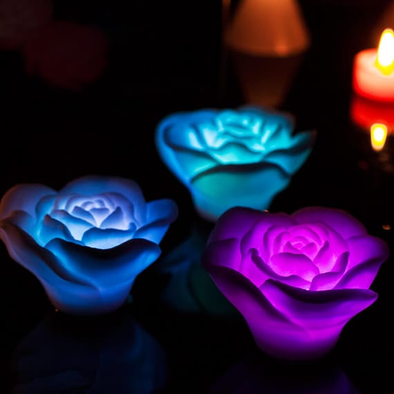 Floating Rose Bath Lights