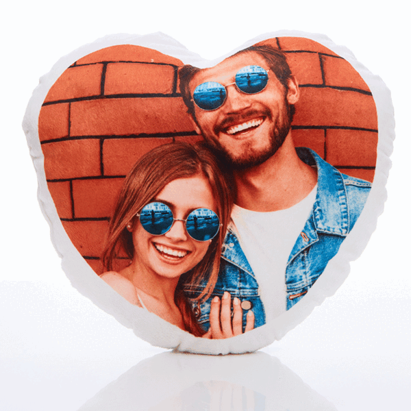Personalised Initials Heart Shaped Cushion
