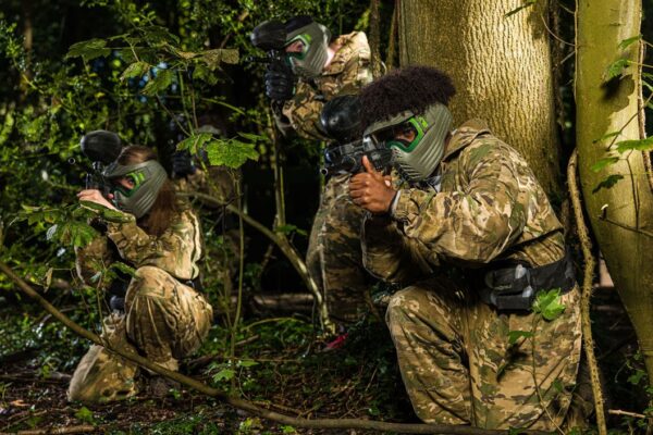 Forest Paintballing for Four with 200 Paintballs Each and Lunch at GO Paintball London