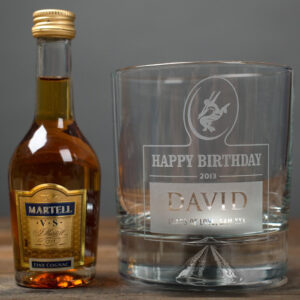Personalised Birthday Tumbler and Brandy Miniature