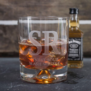 Personalised Birthday Whisky Tumbler and Jack Daniels Miniature Finest