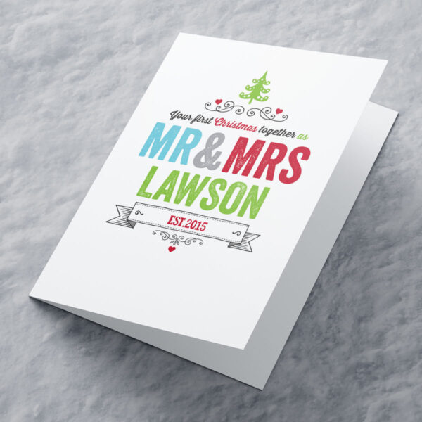 Personalised Christmas Card Your First Christmas Together