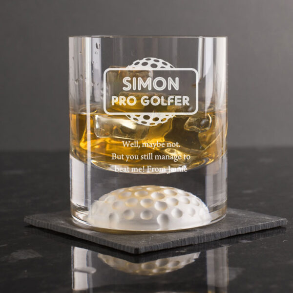 Personalised Golf Whisky Tumbler Pro Golfer