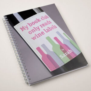 Personalised Notebook Book Club Reads Wine Labels