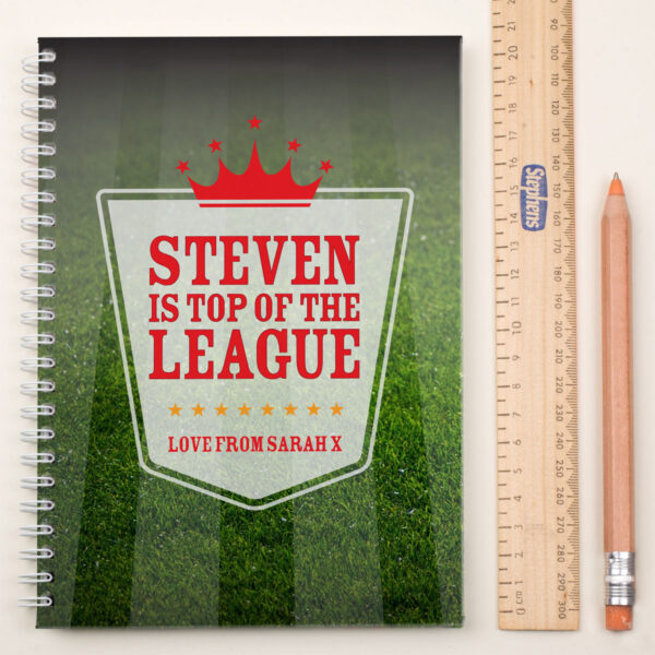 Personalised Notebook Top Of The League