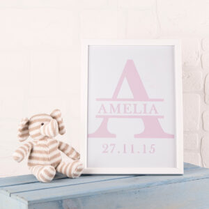 Personalised Papercut Letter Name Framed Print