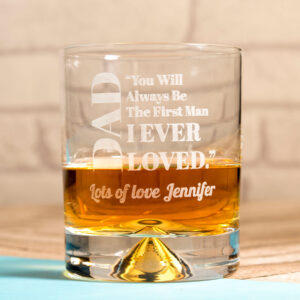 Personalised Whisky Tumbler Dad My First Love