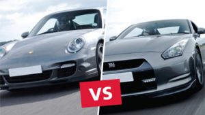 Porsche 911 vs Nissan GT-R at Smeatharpe