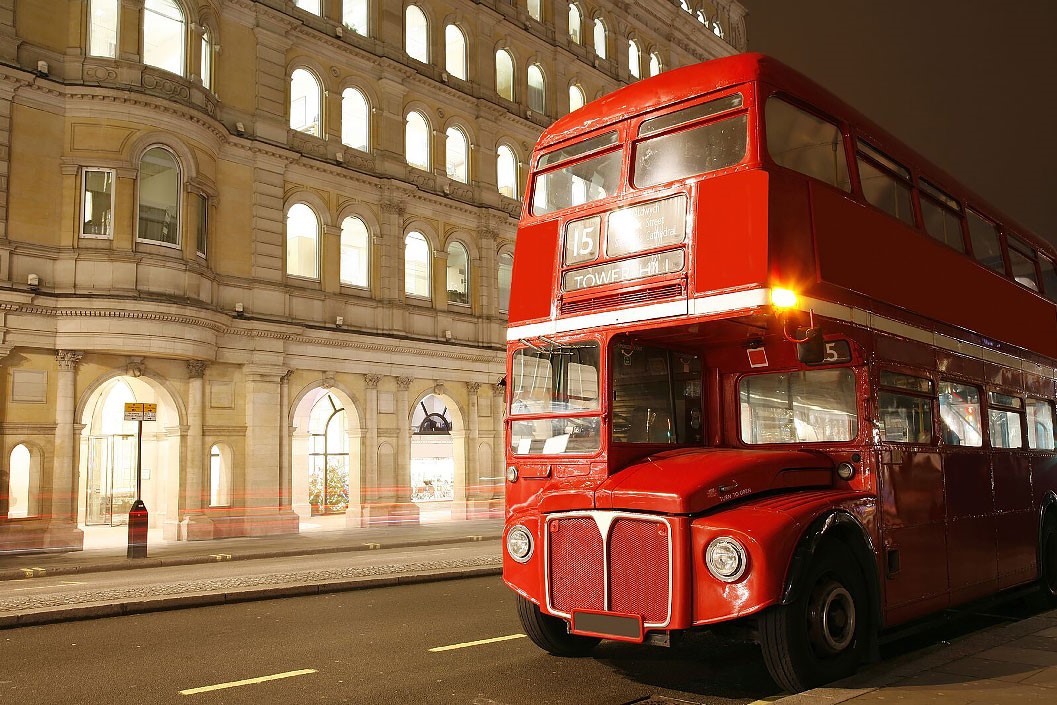 Vintage Bus Tour of London and Thames Cruise for Two